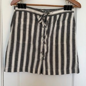 Vertical Striped Lace Up Madewell Mini Skirt - image 1